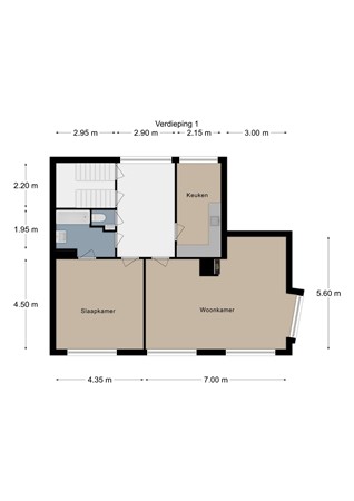 Floorplan - Prins Bernhardstraat 1, 6291 GV Vaals